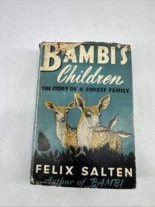 Vintage 1939 Felix Salten Bambis Kinder Die Geschichte einer Waldfamilie Hardcover - Bild 1 von 11