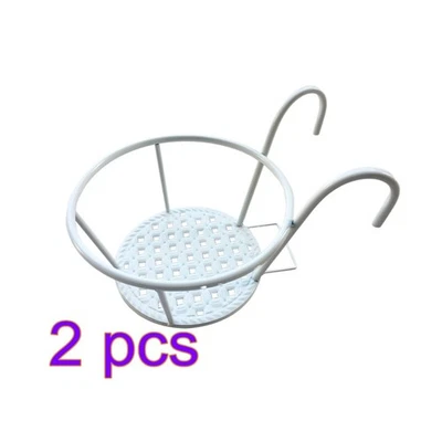  2 Stück Hängende Geländer-Pflanzgefäße, Blumentopfhalter, Hängekörbe, - Bild 1 von 4