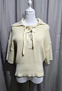 Oroton Top s.L Women's Knitted Shortsleeve Jumper  - Picture 1 of 10