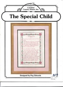 The Special Child Cross Stitch Pattern Leaflet Peg Edwards 1991 - Picture 1 of 1