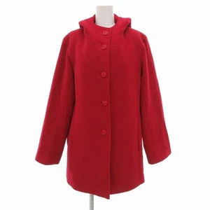 J&R Women’s Angora Wool Short Hooded Coat Red S Used - Picture 1 of 9