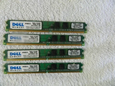 2GB 2x1GB PC2 5300 DDR2-667 Dell SNPU8622C/1G ELPIDA RAM MEMORY KIT LOW PROFILE - Image 1 of 3