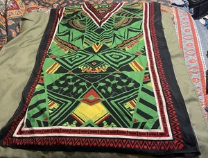 Vintage AFRIKANISCHES DESIGN KAFTAN DAMEN 1-SIZE mumu HAUSKLEID MOOMOO Hauskleid - Bild 1 von 3