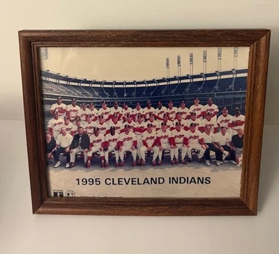 1995 Cleveland Indians Framed 8x10 Team Photo MLB Tribe Mort Tucker Photography - Image 1 of 4