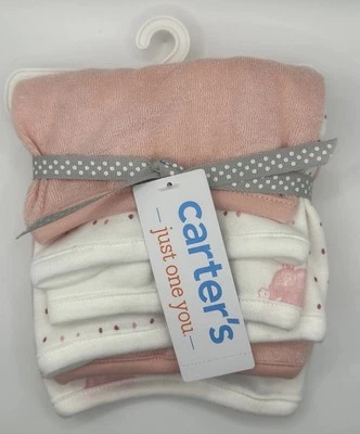 Carter's Pack 6 Paños Rosa y Blanco Set Bebé Niña Regalo Foto 1 de 4