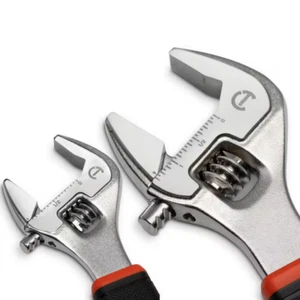 6 in. and 10 in. Cushion Grip Adjustable Wrench Set (2-Piece) - Picture 1 of 11