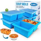 Silicone Soup Freezer Container 1-Cup Soup Cubes Freezer Tray with Lid Preve