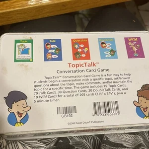 Super Duper Topic Talk Conversation Card Game #GB-192 Grades Two And Up  - Bild 1 von 5