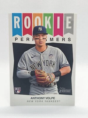 Anthony Volpe RC 2023 Topps Heritage Rookie Performers #RP-7 New York Yankees - Image 1 of 2