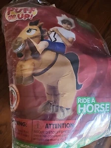 New Puff Me Up Inflatable Ride A Horse Halloween Costume Child 7-10 yrs. - Picture 1 of 1