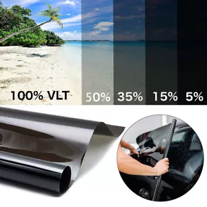 1 Roll Car Window Foils Tint Tinting Film Auto Home Window Glass UV Protector - Picture 1 of 22