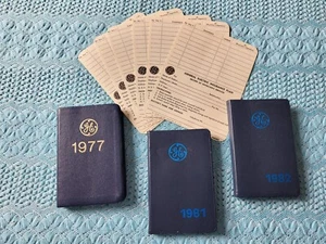VINTAGE-GE-GENERAL ELEKTRISCHE TASCHENTAGEBÜCHER-1977-81-82 & 7-DR. BESUCHSPLATTE KARTEN - Bild 1 von 3