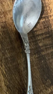 Antiker Silber Salzlöffel oder Pfefferschaufel gepunzt CB florale Designs 2,75" - Bild 1 von 4