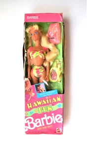 Muñeca Barbie Hawaiana Divertida Barbie Mattel 1990 De Colección Con Falda Hula y Pulsera - Imagen 1 de 5