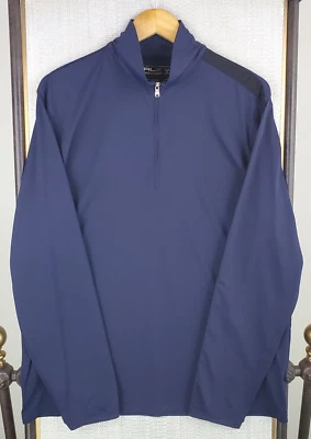 RLX RALPH LAUREN Talla XL Para Hombres Ligero 1/4 Cremallera Vientos Pullover Golf Azul Foto 1 de 4