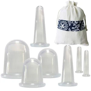 Facial Cupping Set Silicone Cupping Therapy Sets 7Pcs Anti-Cellulite Cup Vacu... - Picture 1 of 6