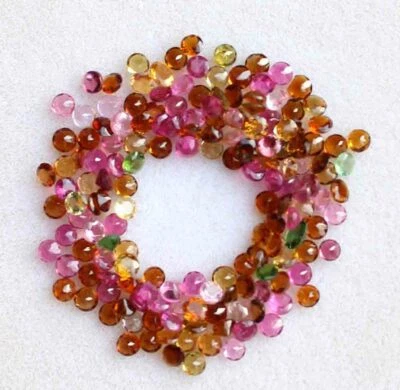 Natural Tourmaline Pink Round Brilliant Cut Faceted Loose Gemstones 9.00 Ct - Image 1 of 3