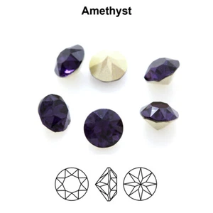 AUREA Crystals A1088 Chaton Round Stones Crystals * Many Colors & Sizes - Picture 1 of 53