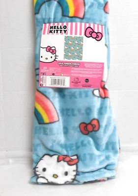 Manta táctil de seda para bebé niño pequeño Hello Kitty 50" x 40" arco tan dulce Foto 1 de 3