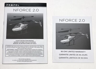 Propel NFORCE 2.0 RC Helicopter Flight INSTRUCTION MANUAL & Warranty Card ONLY - Image 1 of 2