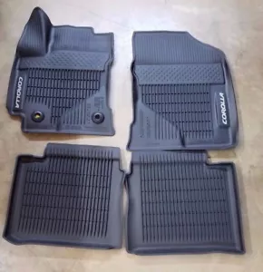2019 Toyota Corolla Hatchback Black All Weather Rubber Floor Liner Mats Set - Bild 1 von 4