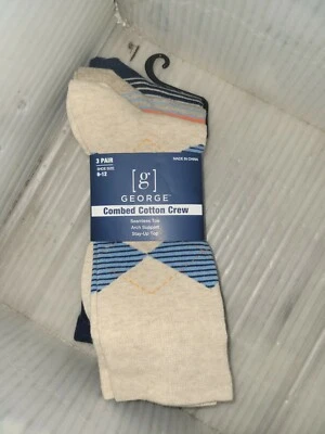 Calcetines George de algodón peinado 3 pares 6-12 para hombre Foto 1 de 4