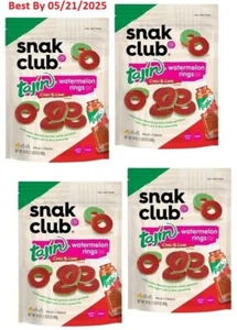 4-PK Snak Club Tajin Sandía Anillos Chile y Lima Gomoso Snack, Paquete Jumbo 24 OZ - Imagen 1 de 4