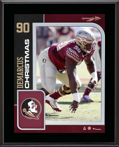 DeMarcus Christmas Florida State Seminoles 10.5" x 13" Player Plaque Cover