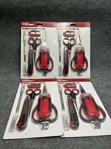 Lot Of 3 9-PIECE CUTTING SET 9mm snap off knife/Scissors/ &scraper… - Picture 1 of 2