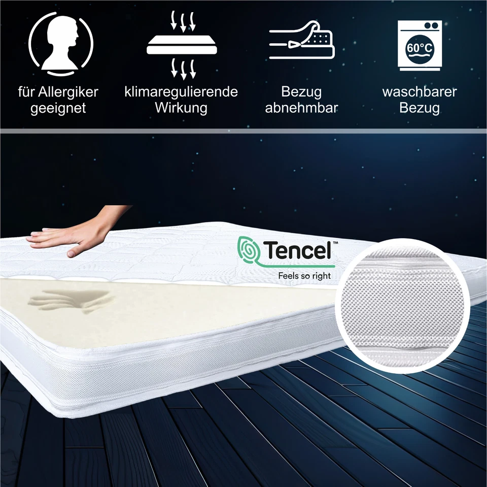 12 cm hoher Memory Schaum Tokio Visco Topper 90 100 140 160 180 200x200cm - Bild 1 von 4