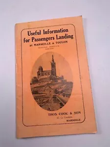 Antica brochure da viaggio info utili Marsiglia e Tolone Francia 1928/1929 - Foto 1 di 5