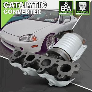 Convertidor catalítico [HEAT SHIELD] colector de escape para 1996-2000 Civic/Del Sol 1.6 - Imagen 1 de 12