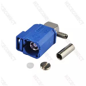 5x Fakra C Code Jack Stecker 5005 blaues Kabel für Auto GPS Telematik Navigation - Bild 1 von 3