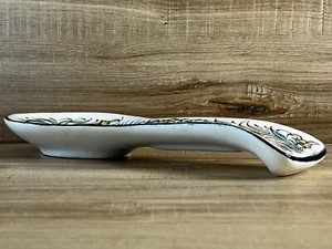 HANDMADE-Traditional Turkish Pottery-CERAMIC Spoon Rest-NAKKAS CINI-9” 1/2 L. - Picture 1 of 24