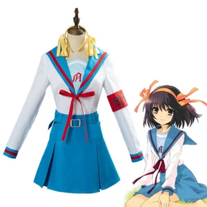 The Melancholy of Haruhi Suzumiya JK School Uniform Dress Suit Cosplay Costumes - Picture 1 of 10