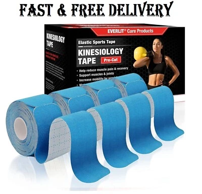 KT Tape Roll Cotton Kinesiology Therapeutic Elastic Sport 80 Precut pcs 4”10 Str