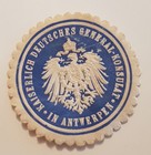 Siegelmarke Vignette KAISERLICH DEUTSCHES GENERAL-KONSULAT IN ANTWERPEN (9336-5)