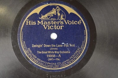 The Great White Way Orch - 78 RPM Batwing Victor HMV - Swingin' Down The Lane L4 Foto 1 de 2