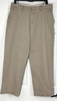 Pantalones chinos caqui talla 36x28 Apt 9 para hombre beige tostado pierna recta sarga Foto 1 de 4