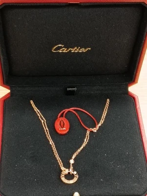 Collar Cartier Love 2 Diamantes - Oro Rosa 18k Foto 1 de 4