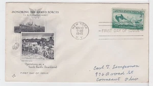 TurtlesTradingPost- Coast Guard- 1945 FDC #936 Artcraft Cachet - Picture 1 of 1