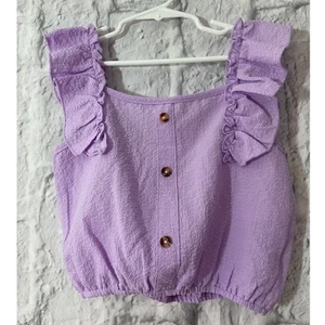 NEW Girls Purple Size 10Y Crop Top - Picture 1 of 6