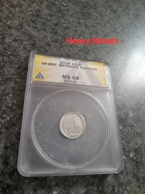 2018 10LB Platinum Britannia 1/10 oz MS68 ANACS LOW PRICE!! - Image 1 of 4