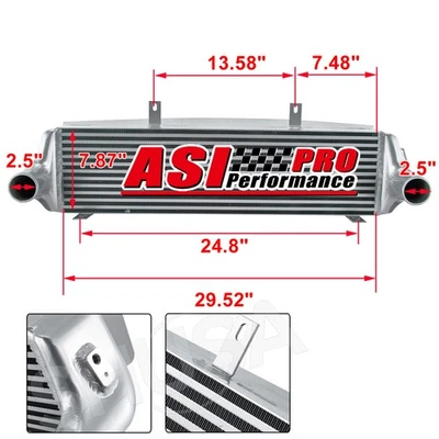 Front Mount Hi Flow Intercooler For 2013-18 2014 Ford Focus ST 2.0L Turbo Foto 1 de 4