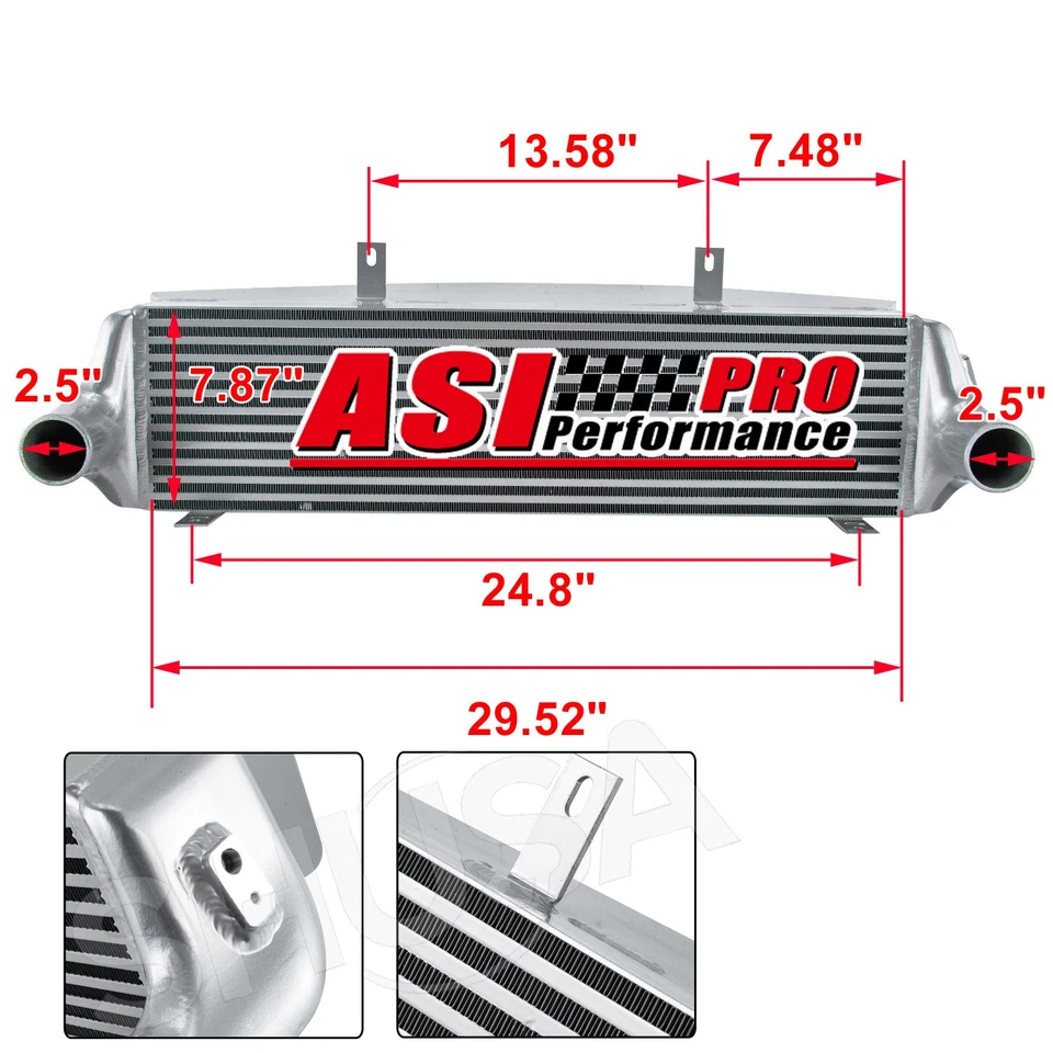 Front Mount Hi Flow Intercooler For 2013-18 2014 Ford Focus ST 2.0L Turbo HOT Foto 1 de 4