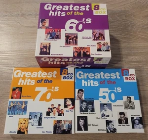 3 Greatest Hits Boxen mit je 8 CDs 50's, 60's, 70's Disky - Bild 1 von 2