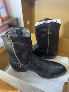 Dingo Men’s Black Leather Western Boots Size 10 Cowboy Square Toe NWT - Picture 1 of 7