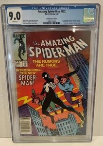 Amazing Spider-Man 252 CGC 9.0 White Marvel 1984 Newsstand 1st Black Costume - Picture 1 of 2