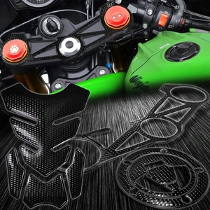 Yugo de manillar + cubierta de tapa de combustible + kit de almohadillas para tanque de gas 12-18 Ninja ZX-6R 636 ZXR negro - Imagen 1 de 12