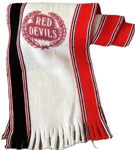 Bufanda de fútbol vintage Manchester United FC Red Devils - Imagen 1 de 8